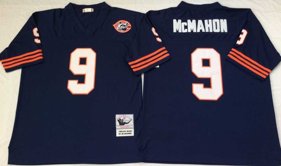 Bears 9 Jim McMahon Navy M&N Throwback Jersey